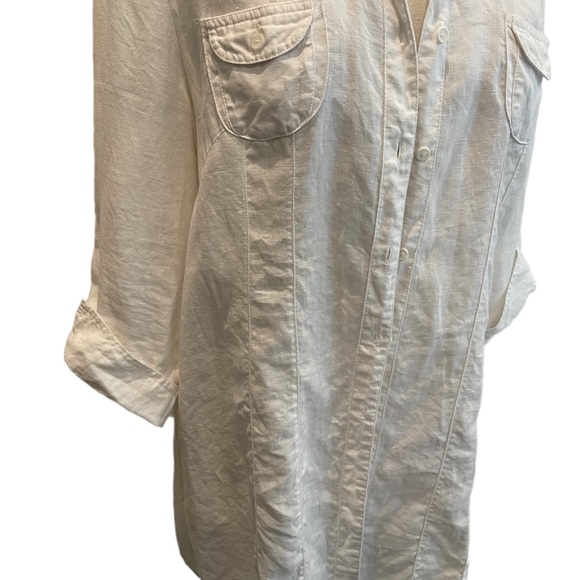 Coastal Grandma Edward linen tunic top blouse size Large - Picture 3 of 5